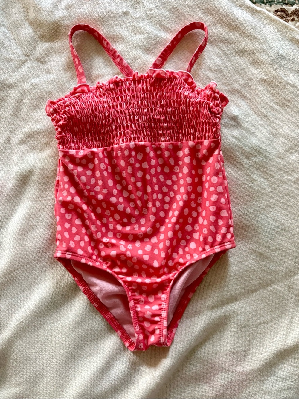 Cat & Jack Girls' Coral One-Piece Swimsuit 4T